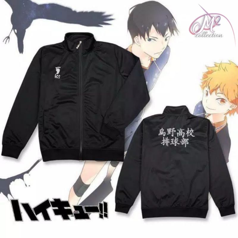 Jaket Karasuno Haikyu Tracktop Haikyu Kageyama Karasuno