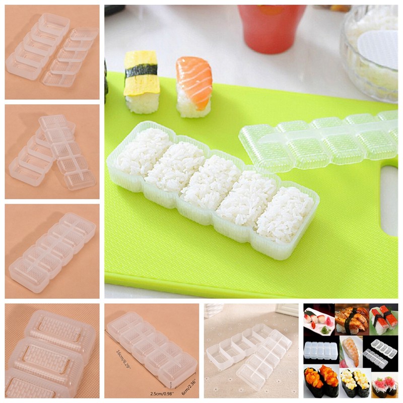 Cetakan Nasi Sushi Sushi Maker Set Roll Cetakan Lemper Cetakan Sushi Alat Plastik Roller Korean Cetakan Sushi Kotak - Cetakan Lemper Cetakan Nasi Bento - Sushi Maker - Sushi Mold - Cetakan Nasi Isi - Bento Nasi