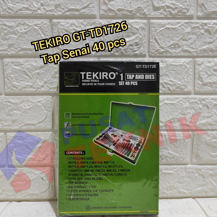 TEKIRO TAP AND DIES SET 40 PCS - ALAT SENAI DAN TAP BAUT TEKIRO 40 PCS
