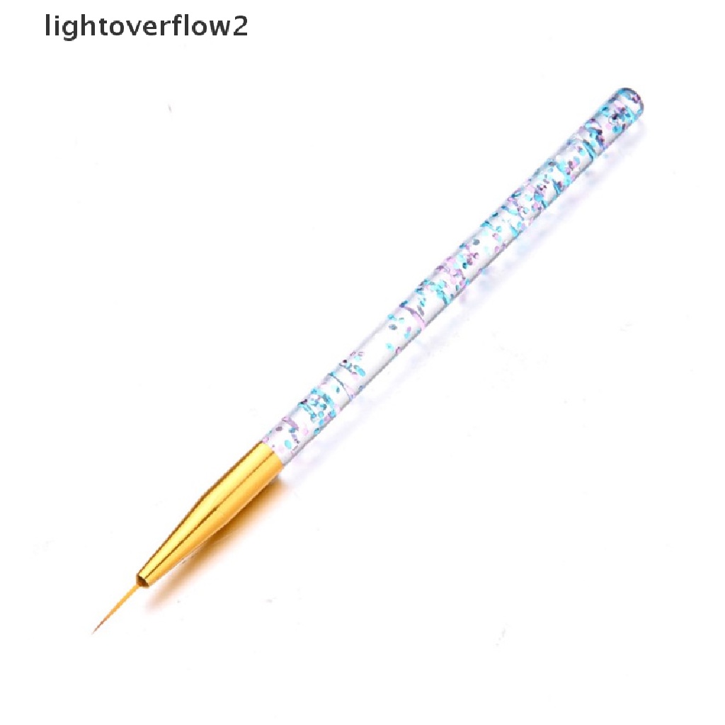 (lightoverflow2) 3pcs / Set Brush Nail Art Akrilik 3D Ultra Tipis Untuk Manicure (ID)