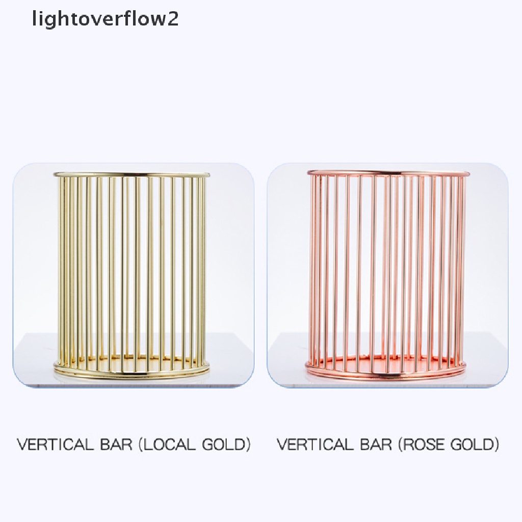 (lightoverflow2) 1pc Pot Holder / Organizer Pensil / Pulpen / Stationery Warna Rose Gold 10x8cm Untuk Dekorasi Meja