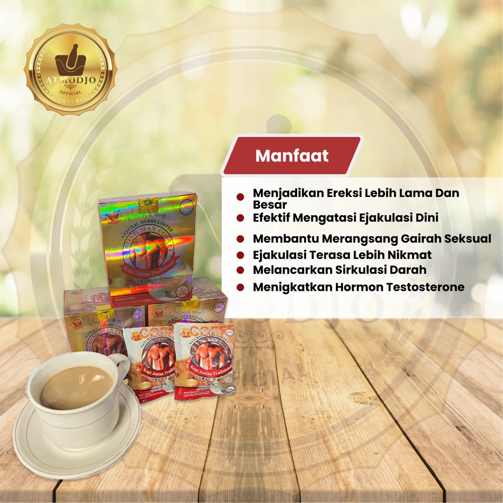 [100% ORIGINAL] Kopi Jantan Tradisional Jamu Gairah Pria STRONG COFFEE MAN