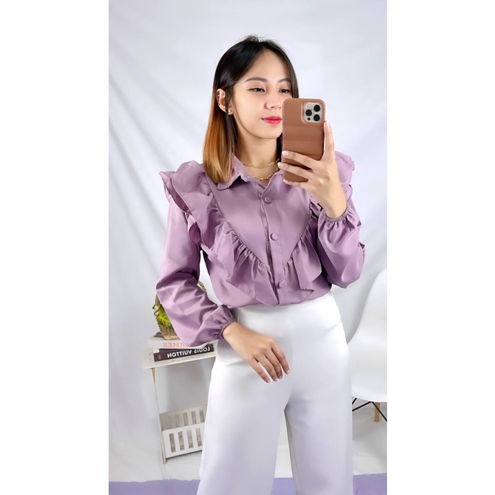 LELANA TOP BLOUSE / FIT TO XL / PREMIUM BLOUSE WANITA / LEIKA BLOUSE / BLOUSE NANDA ATASAN WANITA KEKINIAN-