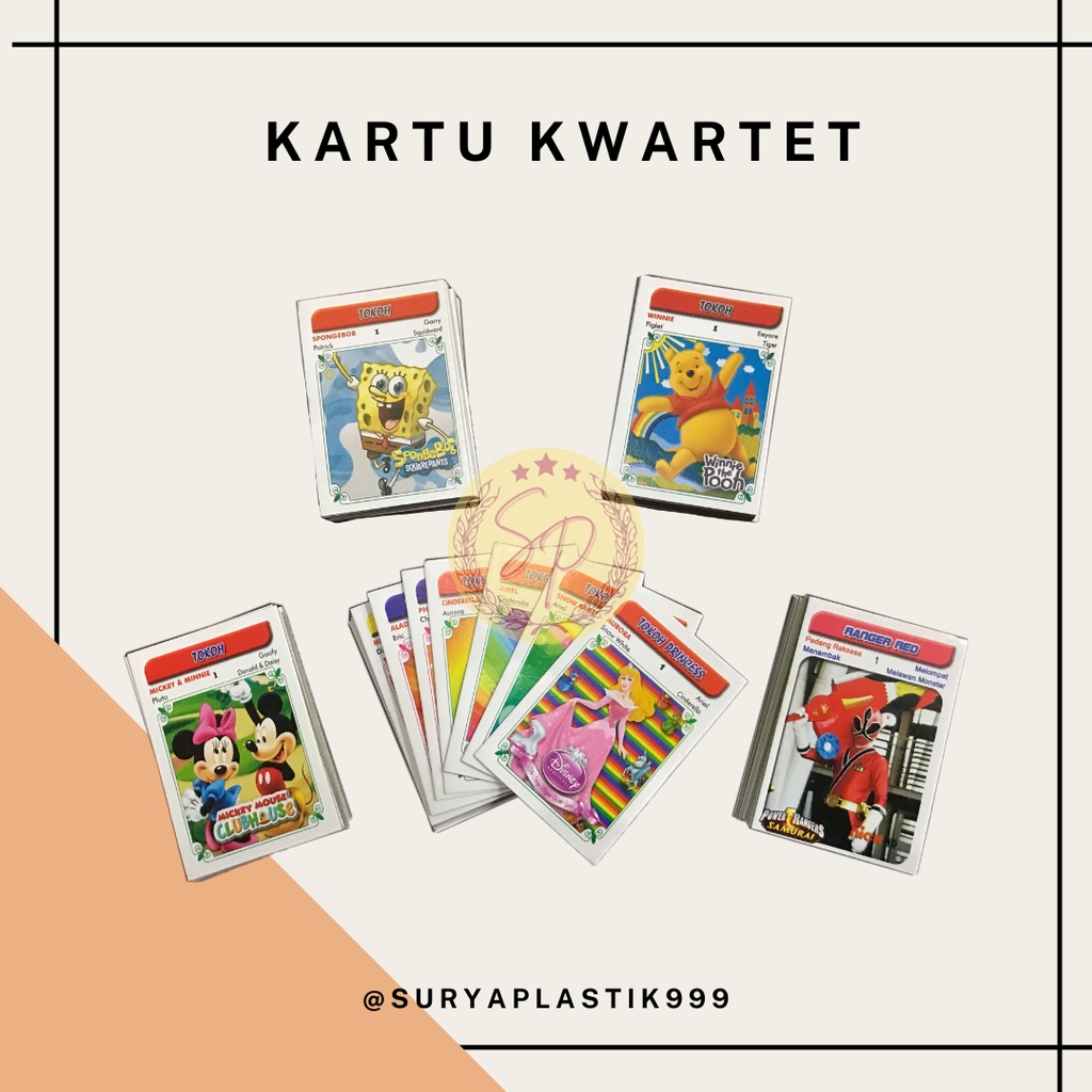 MAINAN ANAK KARTU KWARTET KARTUN