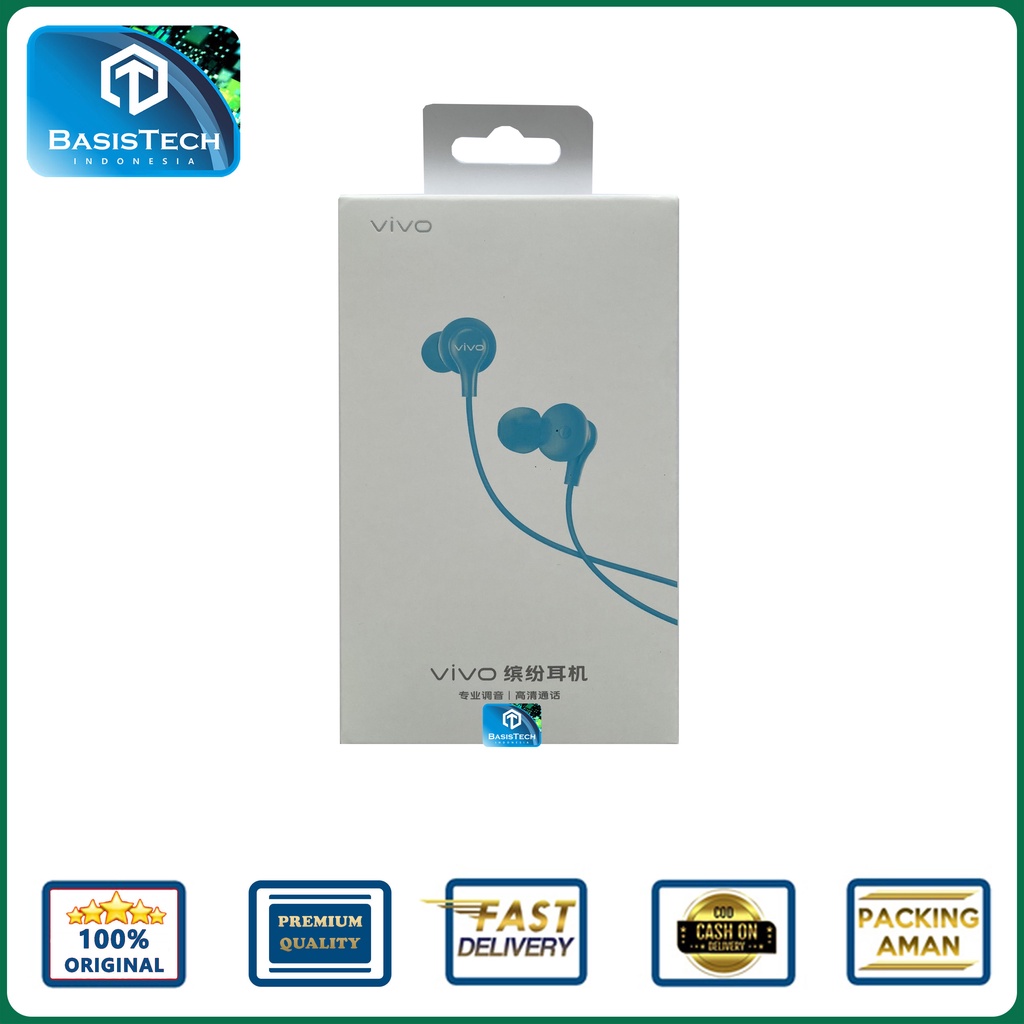 EARPHONE HEADSET VIVO HP2033 SUPER STEREO ORIGINAL QUALITY