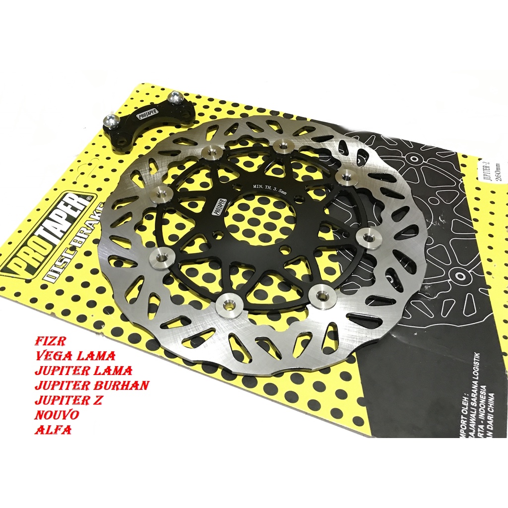 DISC BRAKE FLOATING JUPITER-VEGA-FIZR-ALFA-NOUVO 260MM COPIAN PSM PIRINGAN DEPAN FLOATING NOUVO ALFA JUPITER Z FIZR VEGA  UKURAN 260MM PROTAPER