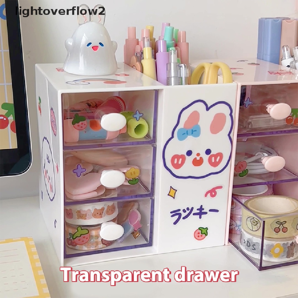 (lightoverflow2) Stand Holder / Organizer Brush Makeup / Kosmetik 5 Sekat Untuk Meja (ID)