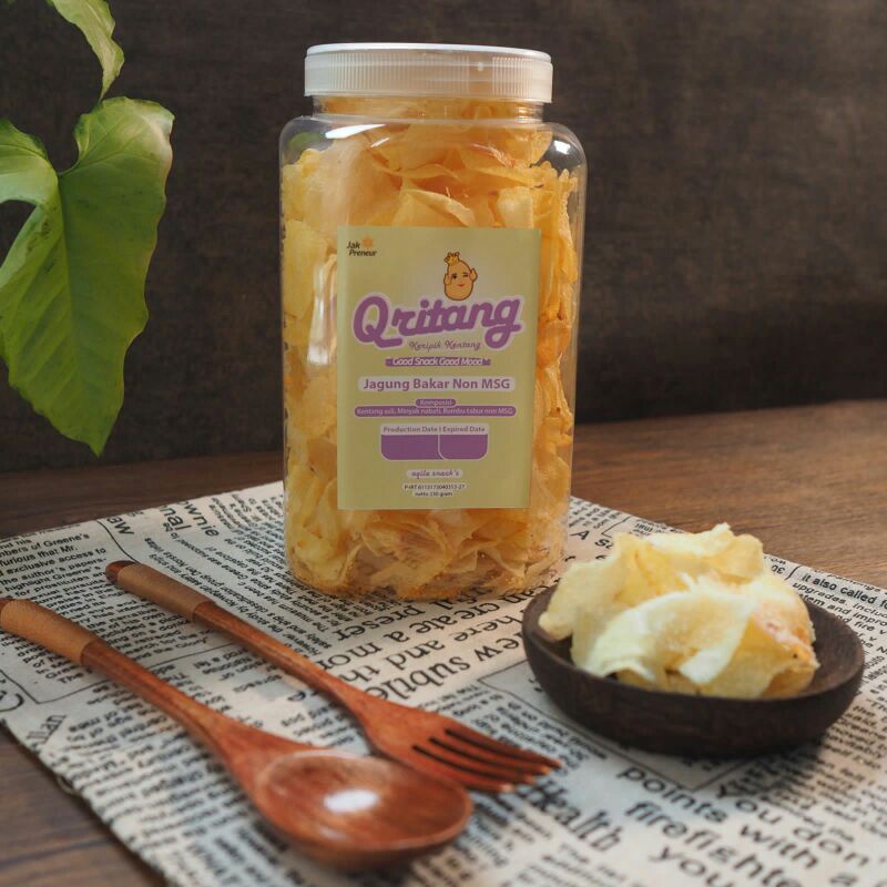 

Qritang Keripik Kentang Rasa Jagung Bakar non MSG