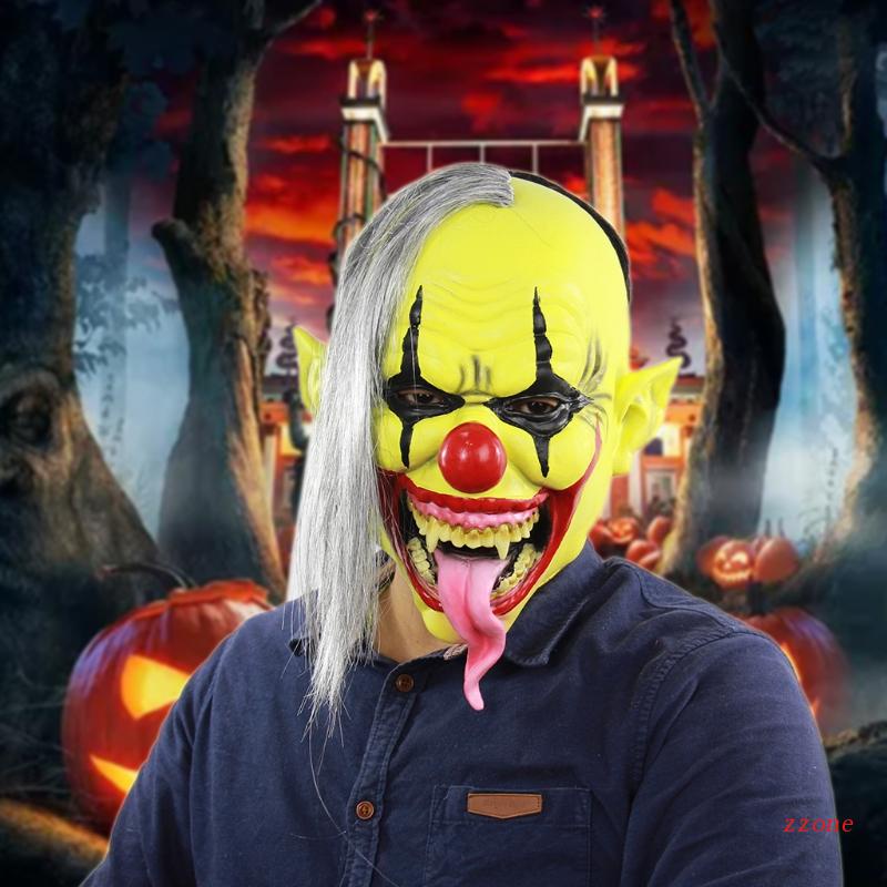 Kostum Cosplay Badut Bahan Latex Warna Hijau Untuk Halloween