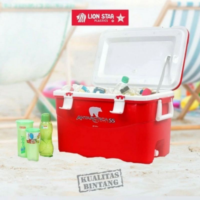 LION STAR ANTARTICA COOLER BOX JUMBO 55 LITER BOX PENYIMPANAN MINUMAN DINGIN MURAH