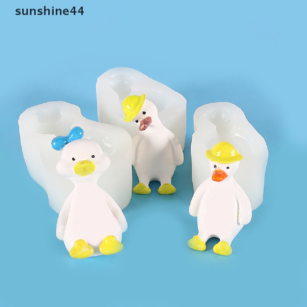 Sunshine Cetakan Silikon Bentuk Bebek Lucu Untuk Coklat / Gypsum DIY