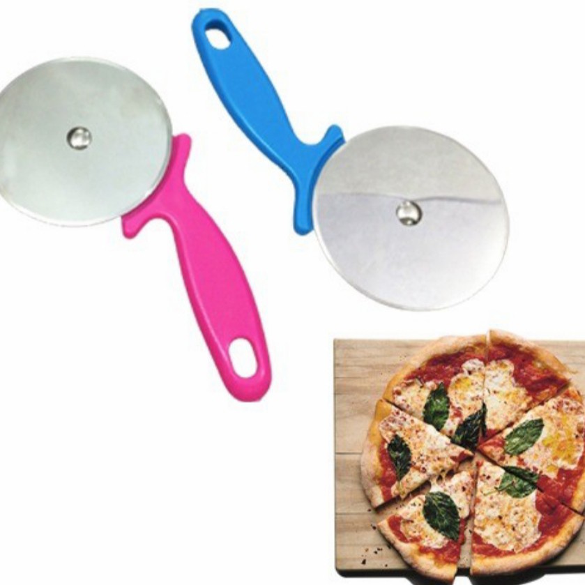 Pisau pizza stainless pemotong adonan kue knife cutter cake pastry set