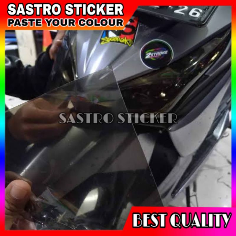 Sticker skotlet lampu hitam gelap 80%/skotlet transparan hitam