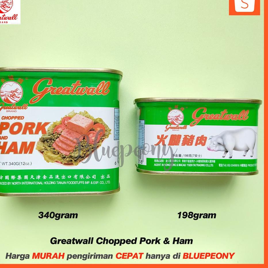 

Stok baru--Greatwall Chopped Pork and Ham - Babi Luncheon Kaleng Maling Great Wall impor Cina