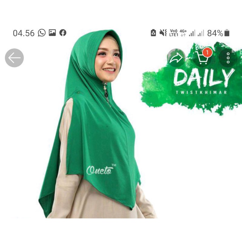 bergo hijab jilbab khimar daily oneto