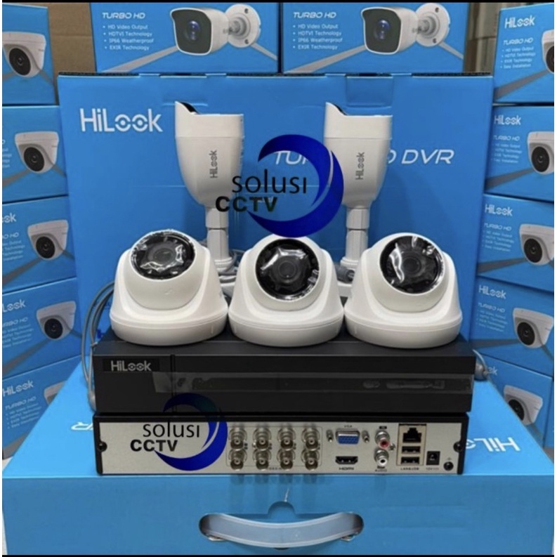 PAKET CCTV HILOOK 5MP 5 KAMERA HDD 2TB SIAP PASANG