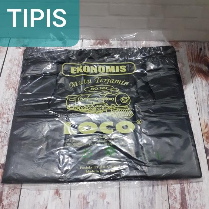 

kantong plastik kresek tipis ekonomis loco hitam besar ukr 35