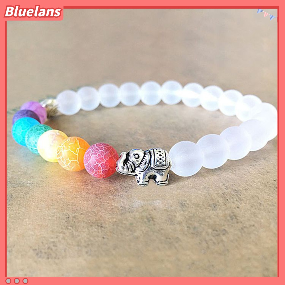 Gelang Manik-Manik Bentuk Gajah 7 Warna Matte Untuk Yoga
