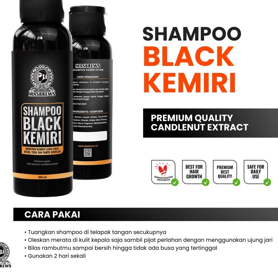 Selalu Baru--Shampoo Black Kemiri Masbrews Menebalkan, Menghitamkan Rambut