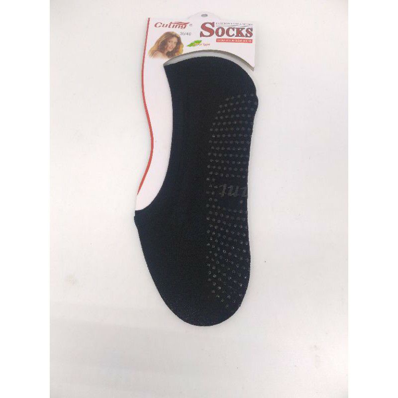 Kaos Kaki Pendek Balet Telapak Hidden Socks Wanita Anti Slip