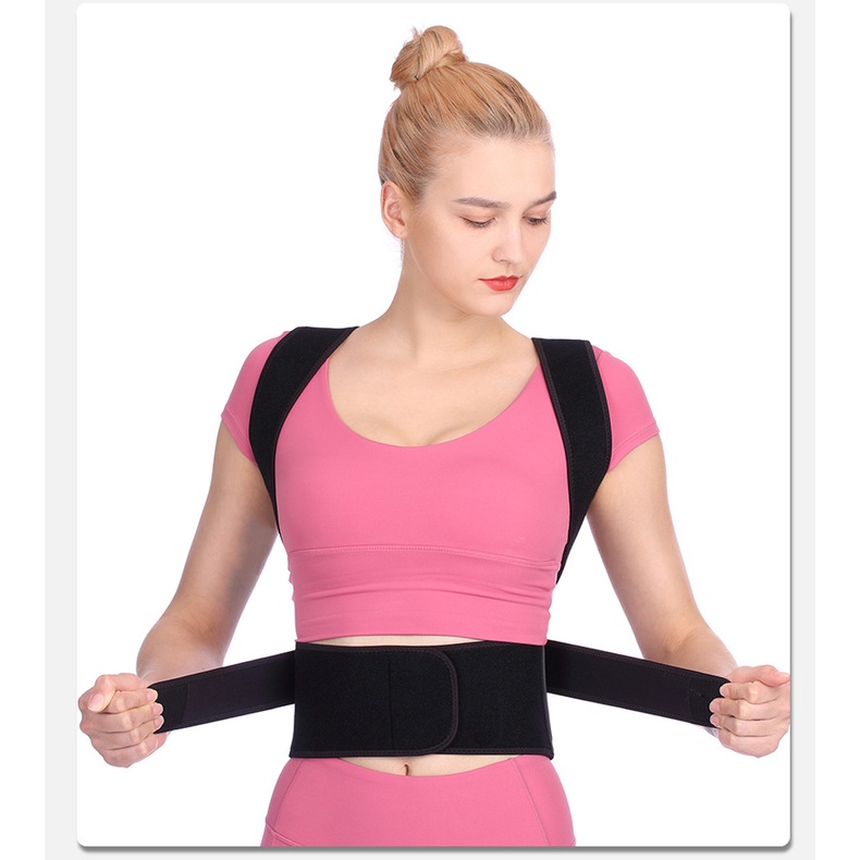 HS-0214 Sabuk Terapi Penyangga Punggung Pria &amp; Wanita Anti Bungkuk-Alat Sabuk Terapi Pelurus Penyangga Penegak Punggung Bungkuk Posture Back Support Brace