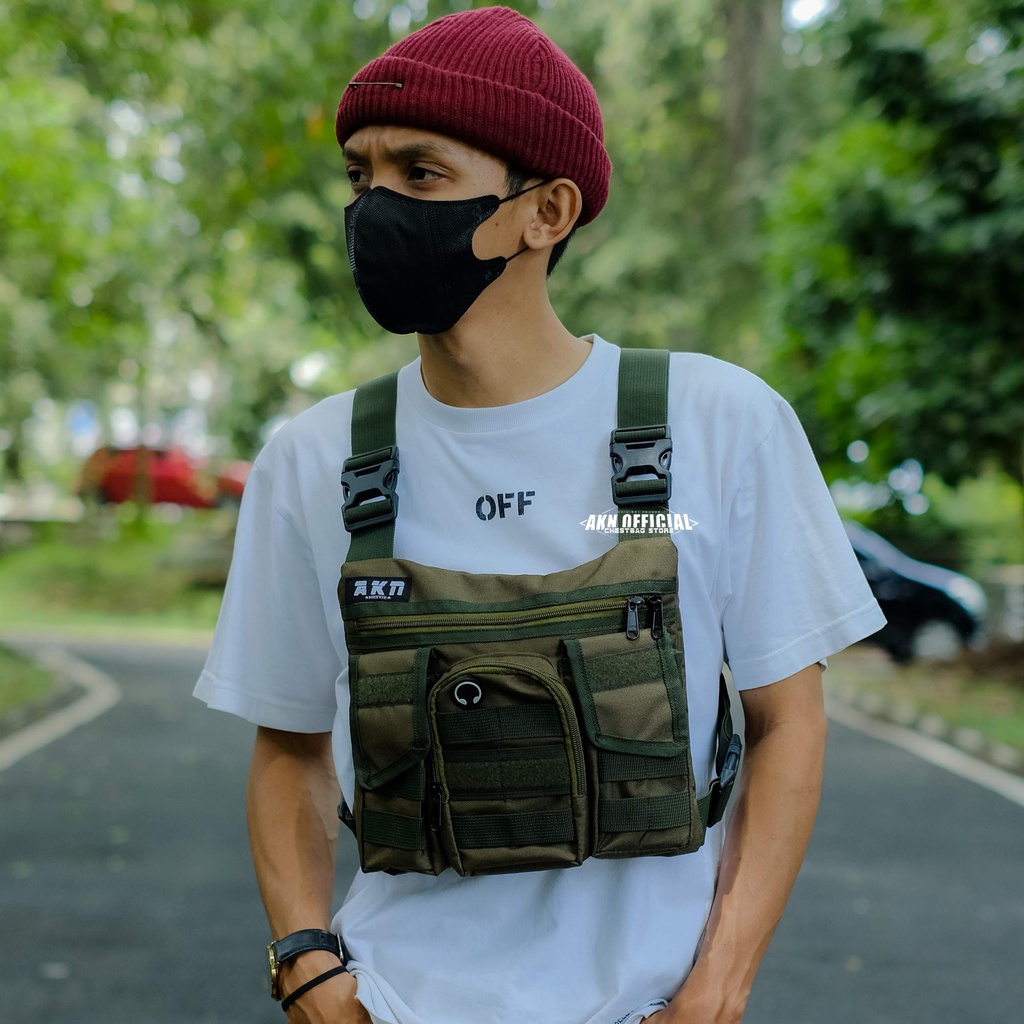 AKN Official -   Chest Bag Premium Emerland Original Tas Dada Pria Tactical