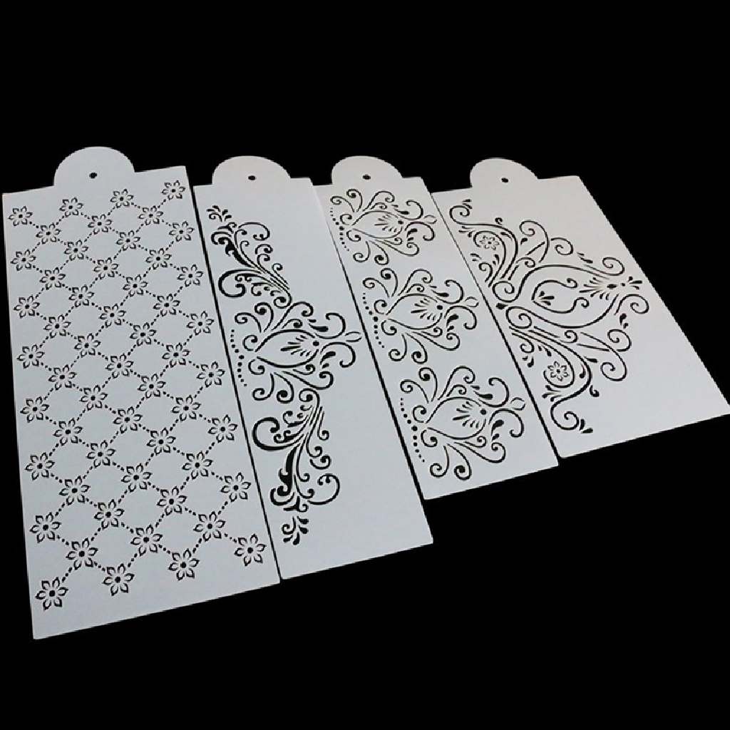 Deid 4pcs / Set Cetakan Kue / Cupcake Bentuk Lace Princess Flexible