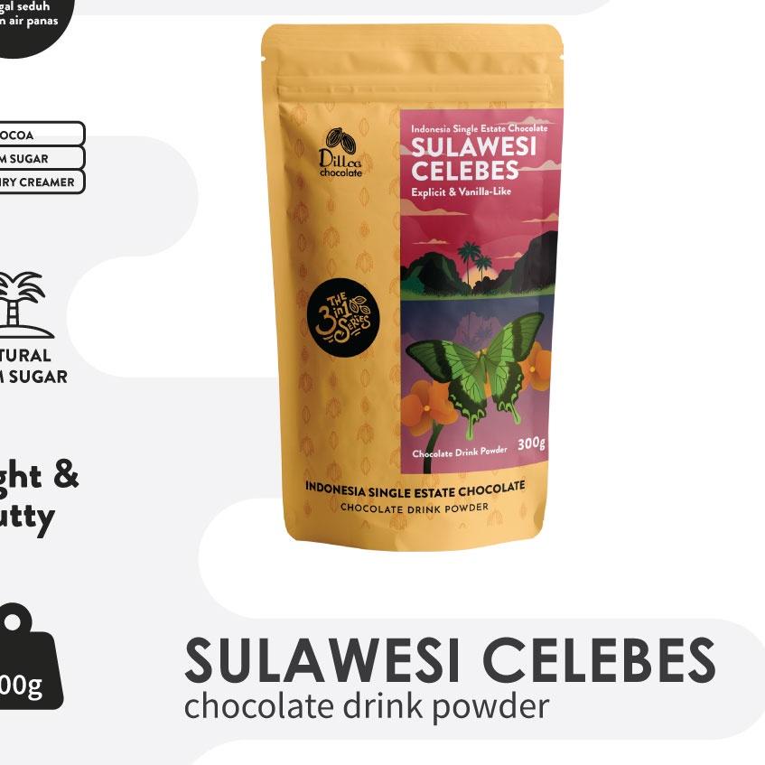 

10.10 HARGA GROSIR Dillco Single-Estate Chocolate SULAWESI CELEBES 3 in 1 Series 300 Gram 