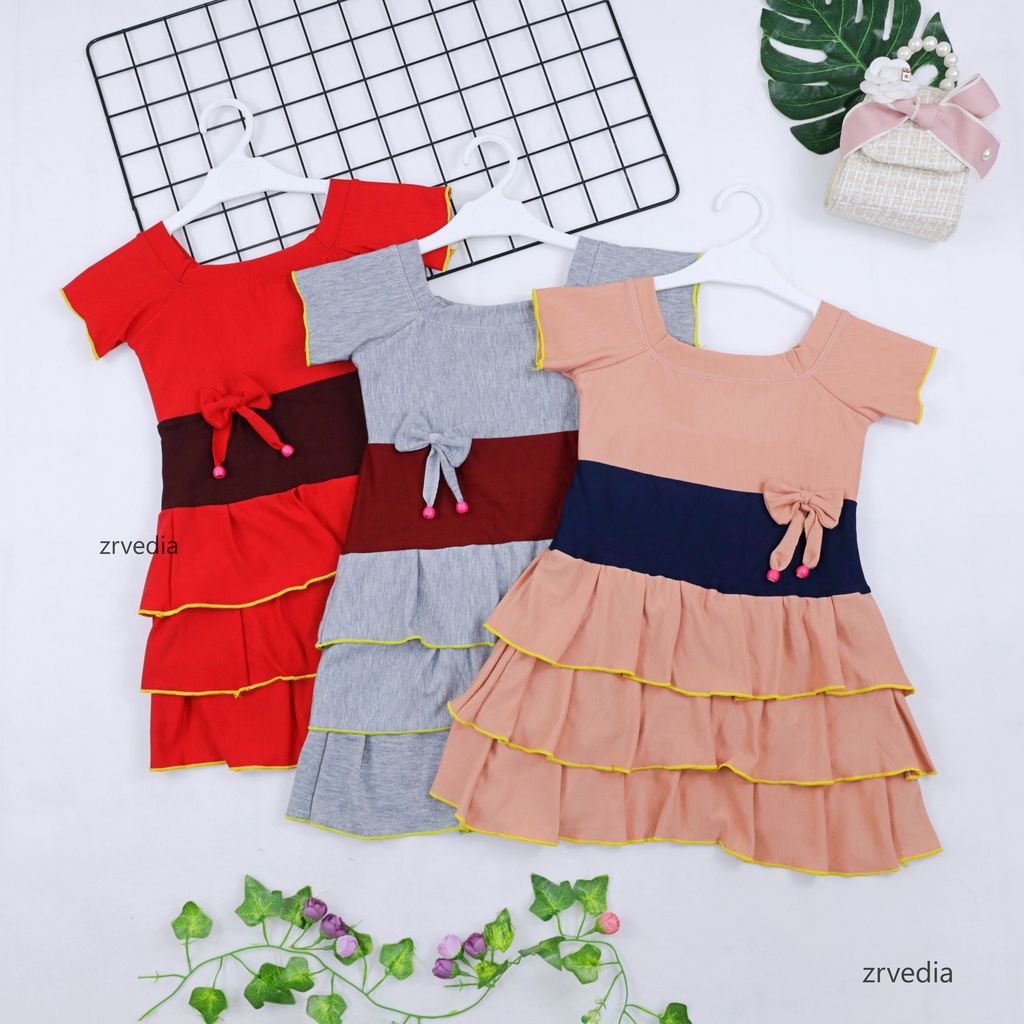 Dress Nayla uk Bayi - 5 Tahun / Dress Baby Murah Baju Bayi Perempuan Cewek Dres Kado Anak Princess