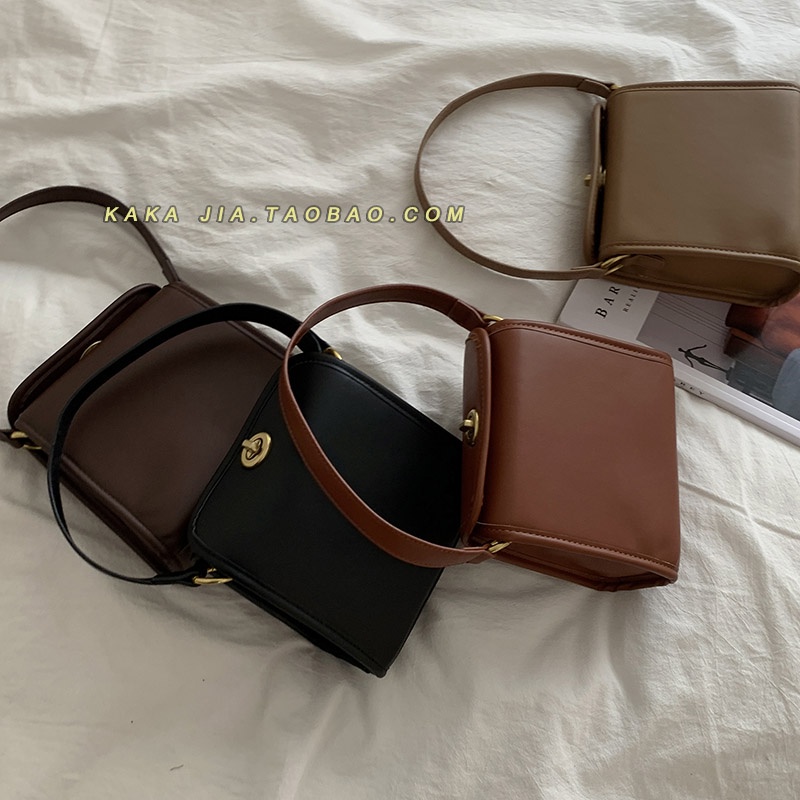 Suhao All-Match In Messenger Bag Wanita 2021 Baru Fashion Trendi Retro Portabel Tas Persegi Kecil French Niche Tas Bahu