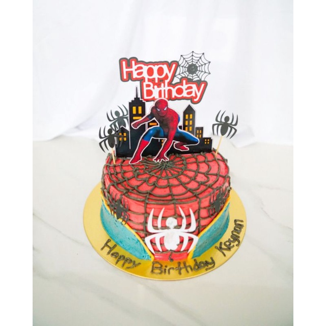 Topper Cake Set Custom Ultah Spiderman