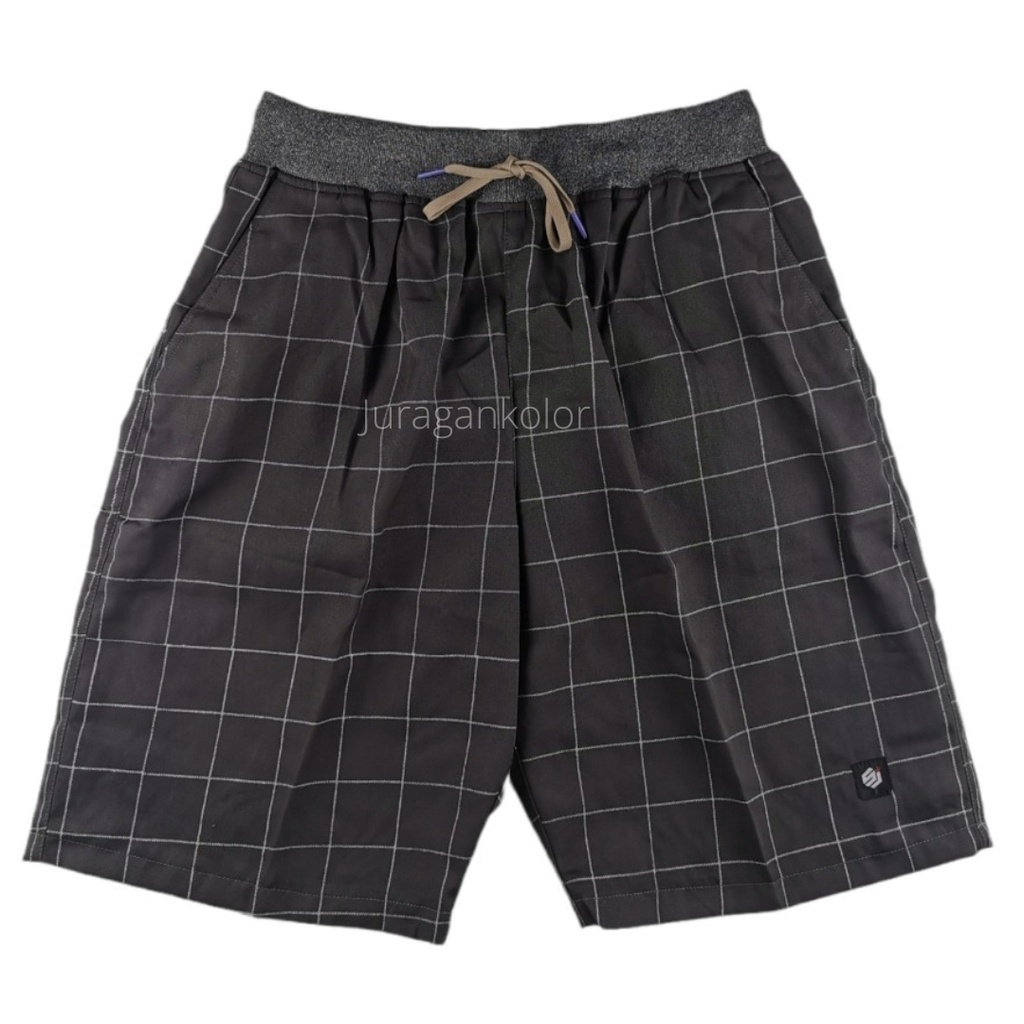 Celana Pendek Pria Dewasa Motif Kotak Tartan Chino Kolor Cowok Short Pants Surfing Rib Kekinian