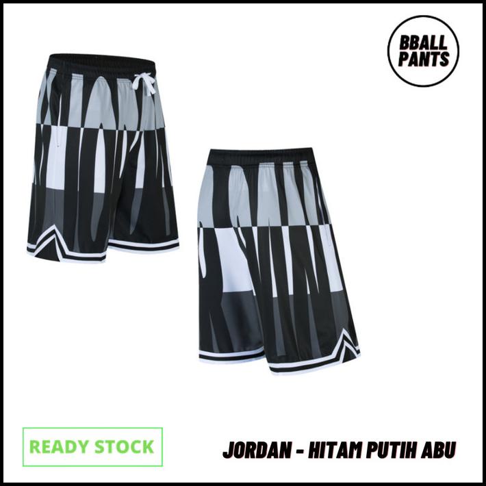 Bball Pants - Michael Jordan - Celana Basket - Hitam Putih Abu