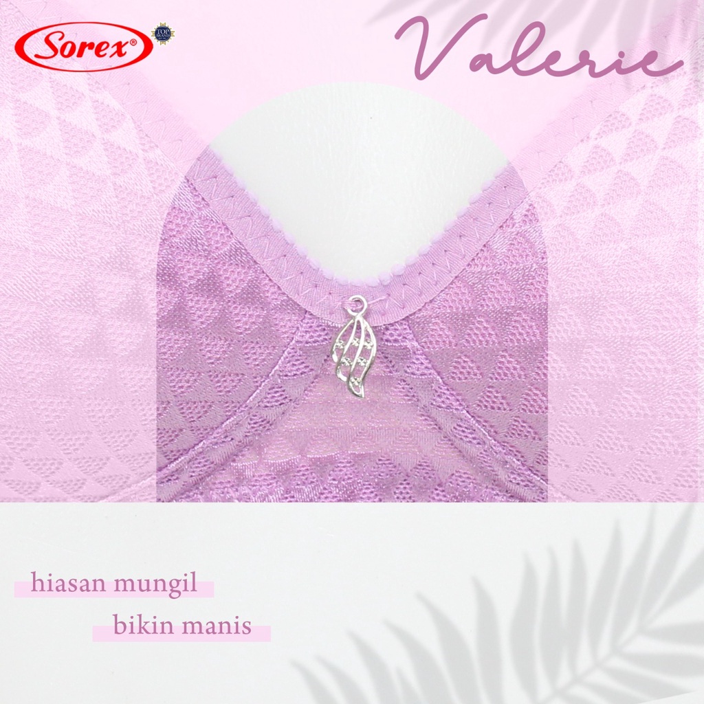 Sorex BH Wanita Busa Tanpa Kawat Kait 2 Setara Cup A-B Cup 3/4 valerie Harian Bra 33481 - Pakaian Dalam Wanita - 1 pcs