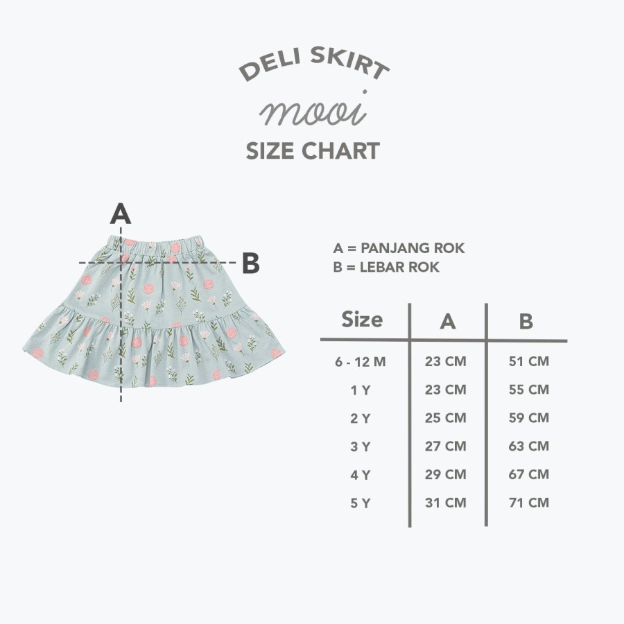 Mooi Rok Anak Perempuan Deli Skirt