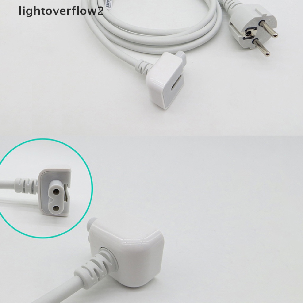 (lightoverflow2) 1pc Kabel Extension Power Adapter AC 1.8M Plug EU Untuk MacBook Pro Laptop (ID)