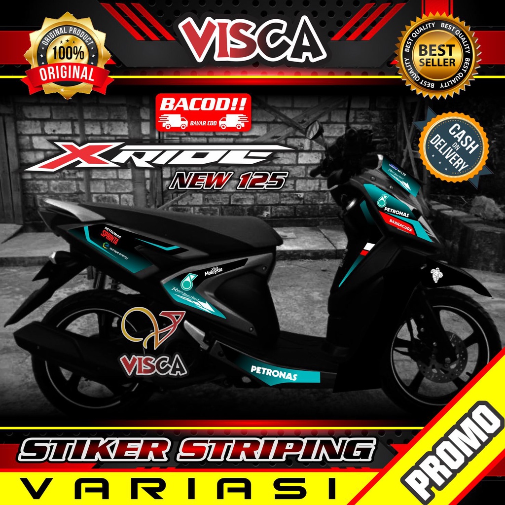 Stiker Motor Xride 125 Striping X ride 125 Sticker X ride 125 Striping Xride 125 Petronas