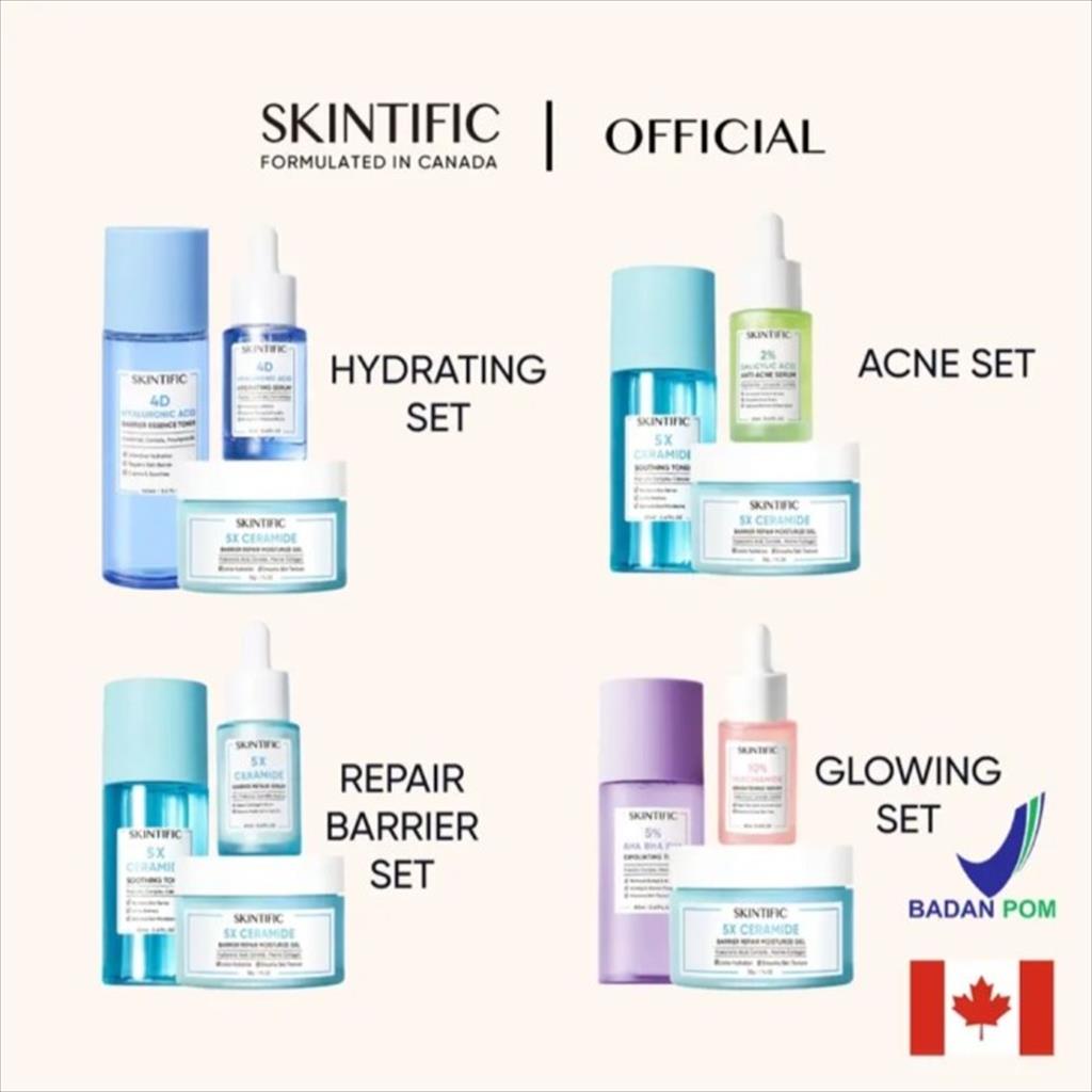 SKINTIFIC BUNDLING TONER, SERUM, MOISTURIZER ISI 3