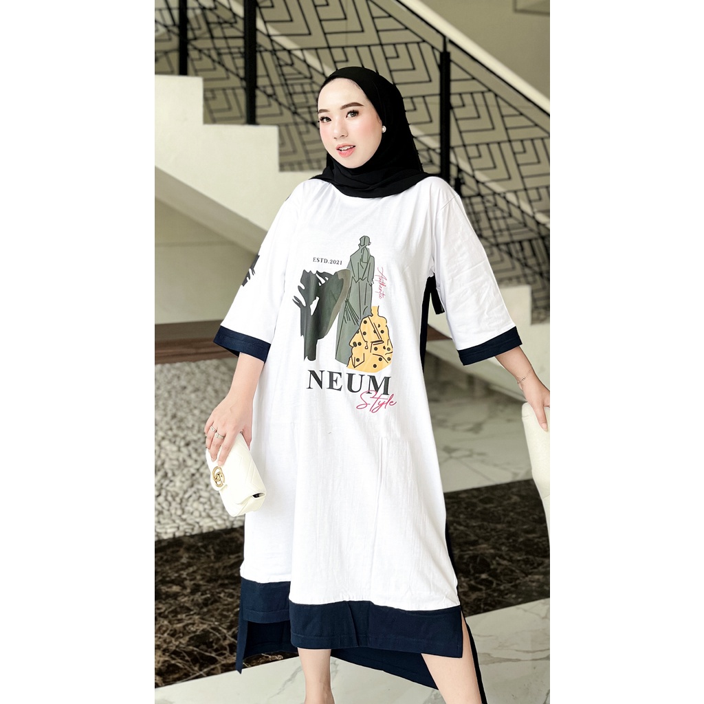 PESONA NEUM24 - Long Tunik Terbaru Long Tunik NEUM Kombinasi tunik wanita modern Long tunik import L