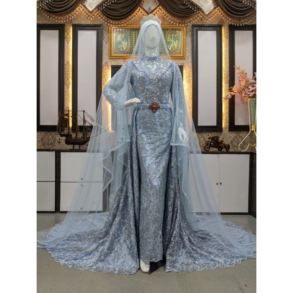 GAUN PENGANTIN MODREN/GAUN JUBAH/ GAUN MODREN /GAUN PENGANTIN MODERN| MUSLIMAH