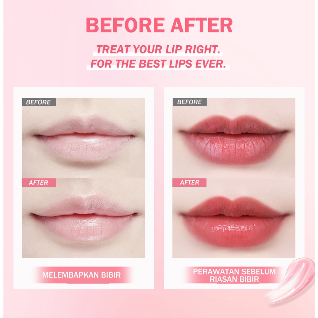 BNB barenbliss Butter Rush Vitamin Lip mask Melembutkan Bibir [Masker Bibir Agar Terlihat Lebih Cerah  Cerah」