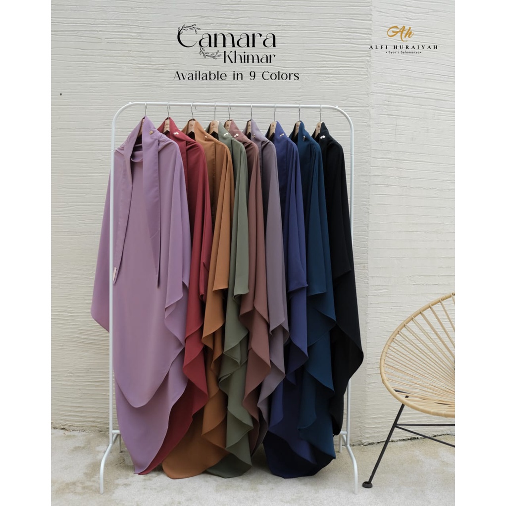 CAMARA SERIES by ALFI HURAIYAH klambieakhwat BISA COD | gamis khimar syari french khimar fk basic nonpad free cadar tali