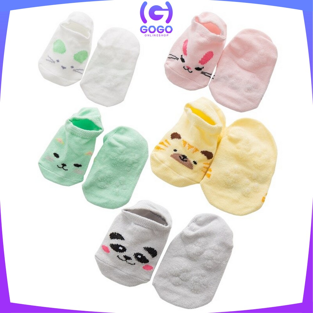 GOGO-P50 Kaos Kaki Pendek Anak Bayi Karakter Hewan Bahan Katun Lembut / Kaus Kaki Lucu Model Korea Import Cute Baby Sock