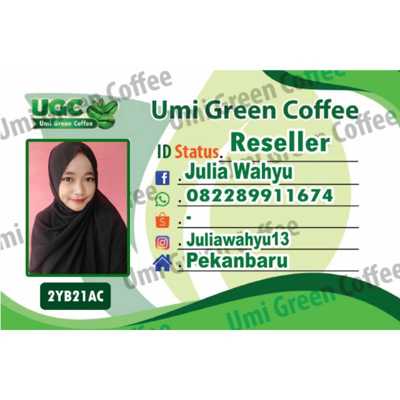 

Umi Green Coffe Original Pekanbaru Ber id card Resmi