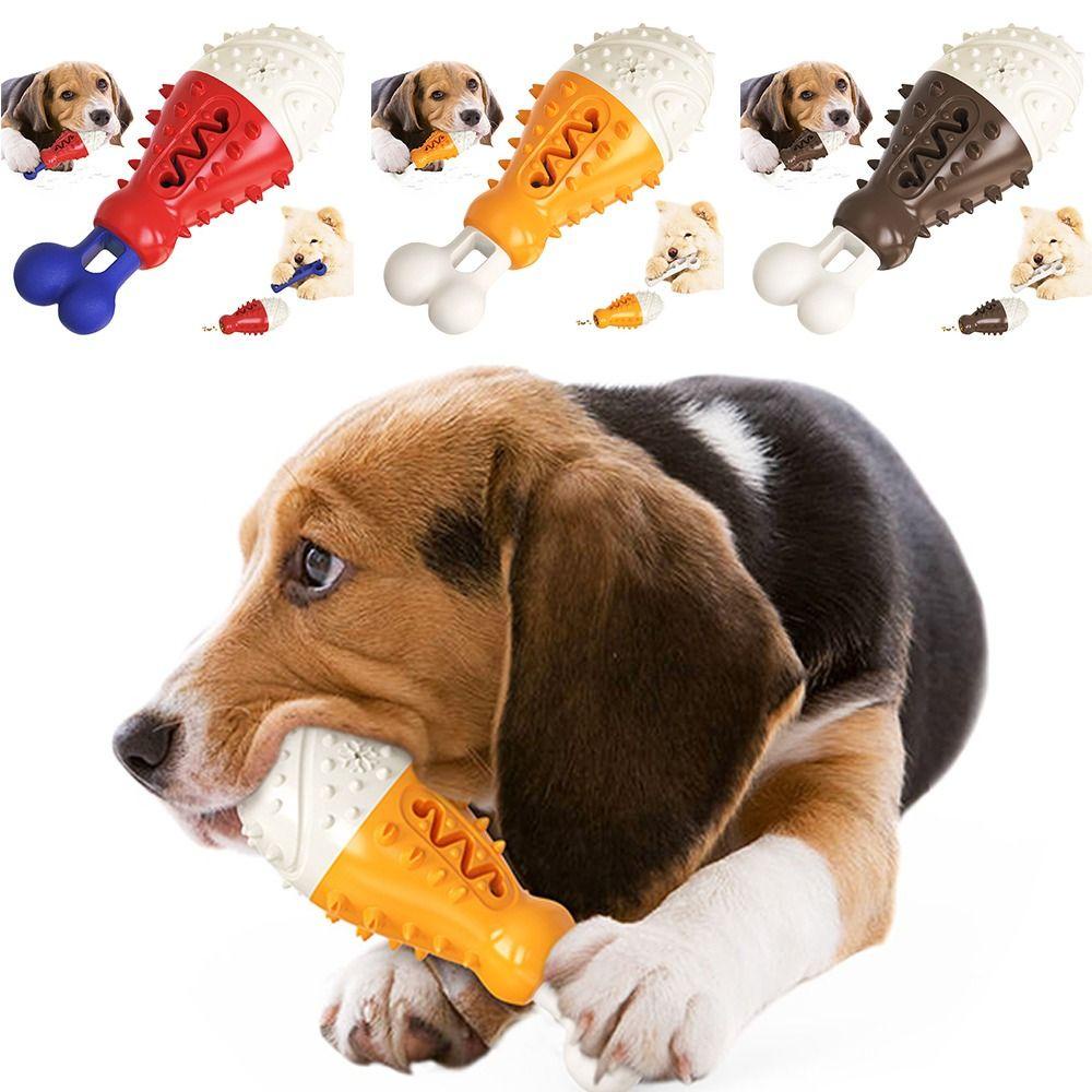 Solighter Dog Mainan Interaktif Perlengkapan Puppy Pembersih Gigi Molar Stick Sikat Gigi
