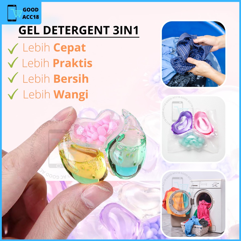 Jual Laundry Gel Ball 3 in 1 Plus Butiran Manik Pewangi dan Pelembut