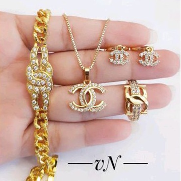 Xuping Set Perhiasan Wanita Gold Lengkap 2910d