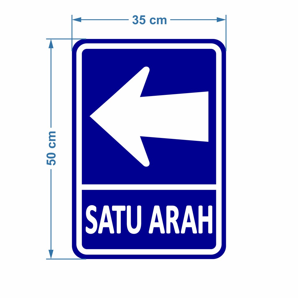STIKER RAMBU Satu Arah Bahan REFLEKTIF