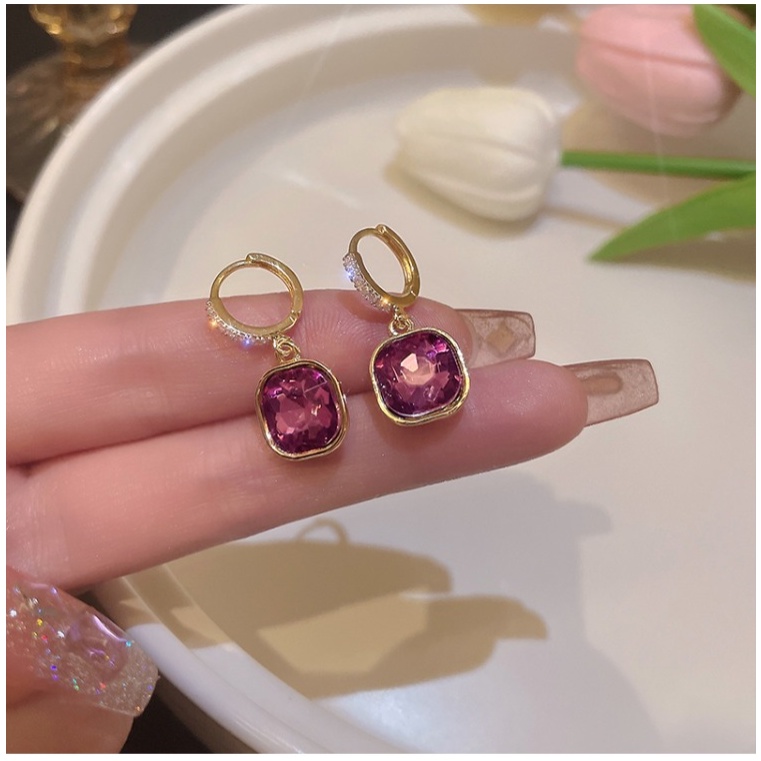 Anting Kristal Berlian Desain Niche Untuk Wanita