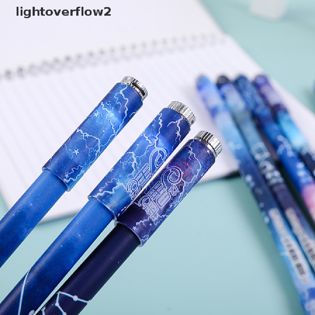 (lightoverflow2) 1pc Pulpen Gel Magnet Dengan Lampu Warna-Warni Untuk Pelajar